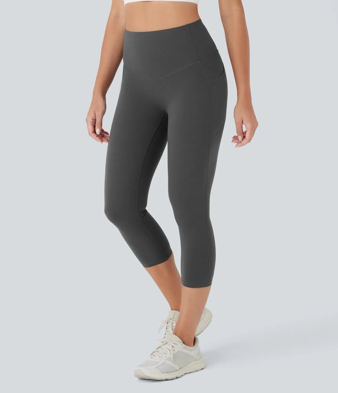 Milejka UltraSculpt z wysokim stanem unoszące pośladki modelujące brzuch kieszeń modelujące capri legginsy treningowe