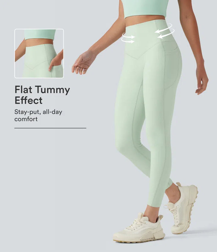 Halara UltraSculpt Legginsy treningowe z wysokim stanem, modelujące sylwetkę i kontrolujące brzuch, z kieszeniami
