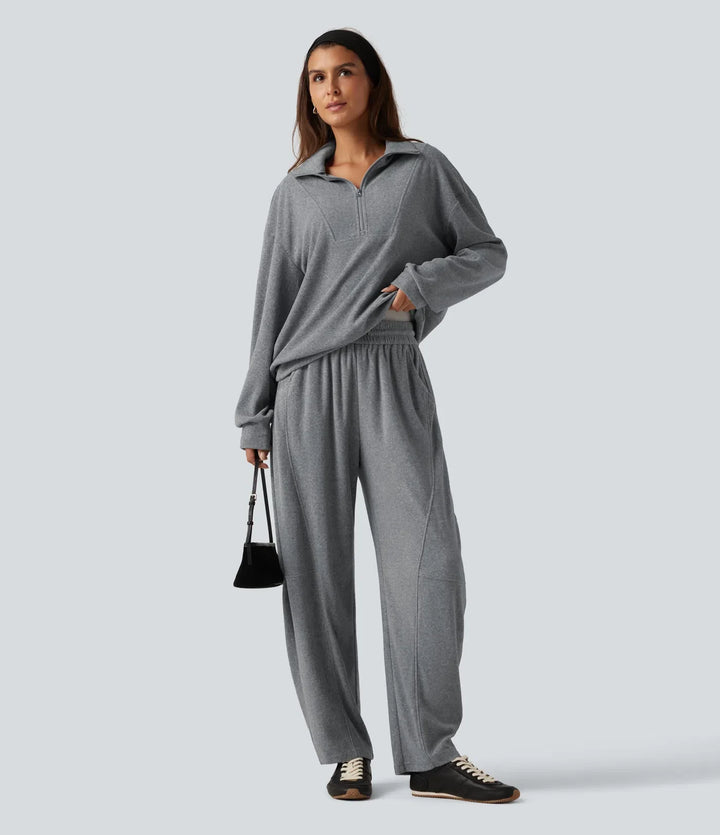 Ze stójką i długim rękawem bluza na co dzień