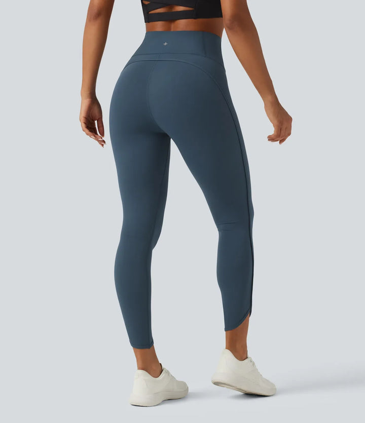 Milejka UltraSculpt z wysokim stanem modelujące brzuch treningowy legginsy z kieszeniami