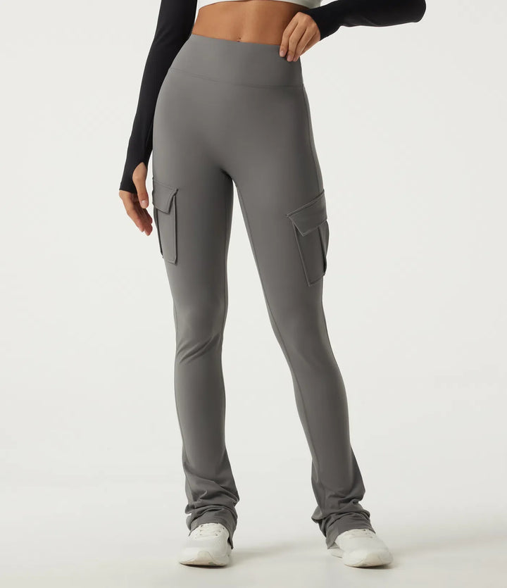Milejka UltraSculpt z wysokim stanem bootcut stacked legginsy do jogi z kieszeniami
