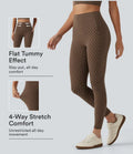 Milejka UltraSculpt flockowany z wysokim stanem modelujące brzuch w kropki treningowy legginsy z kieszeniami