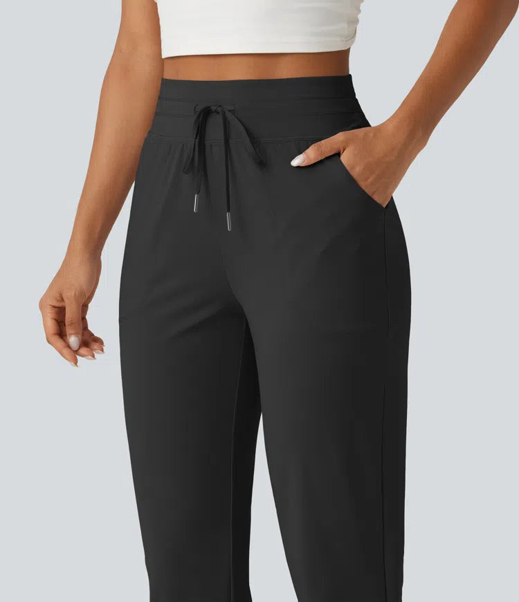 Halara UltraSculpt joggery do jogi z wysokim stanem, troczkiem, marszczeniem i kieszeniami