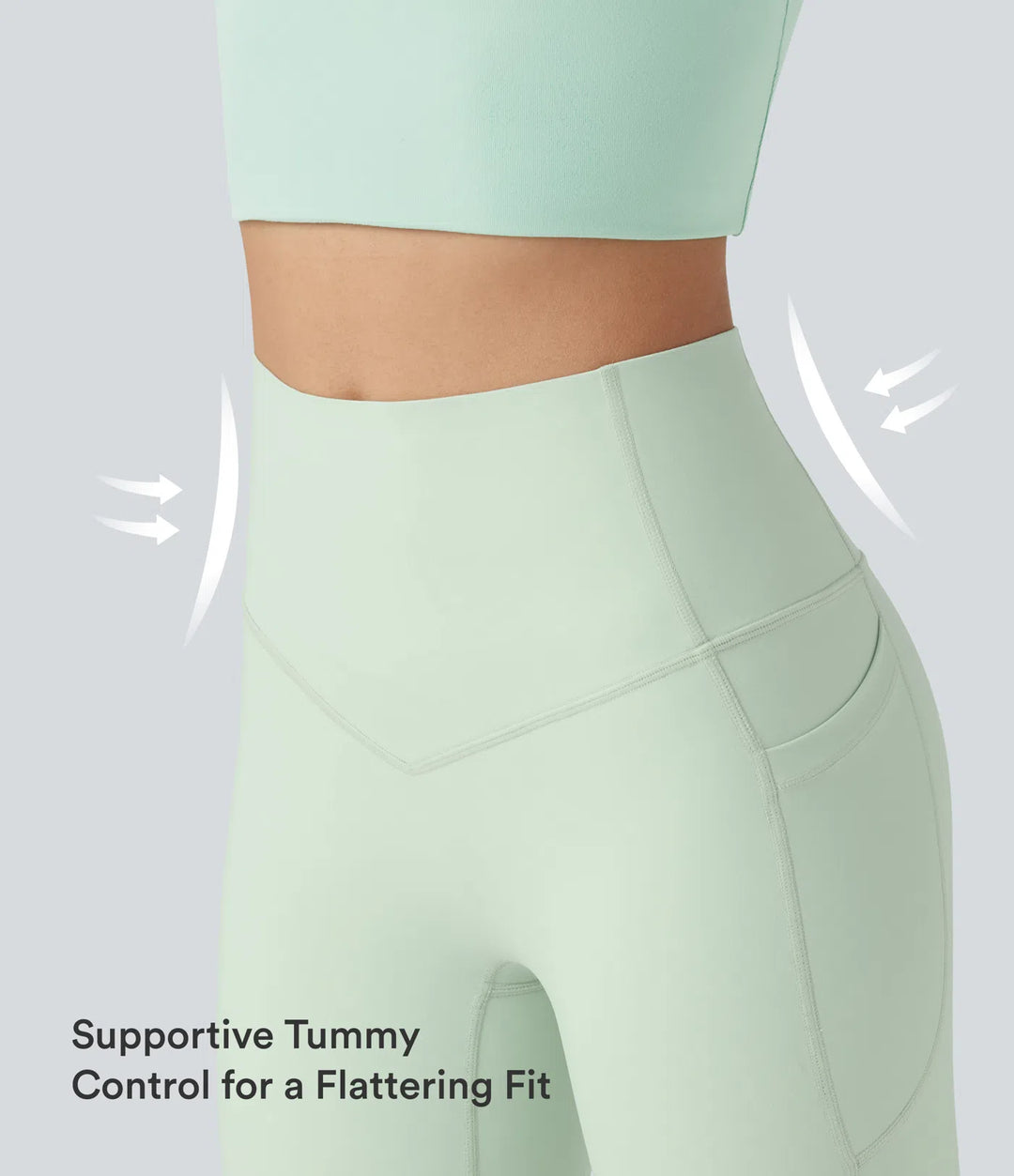 Halara UltraSculpt Legginsy treningowe z wysokim stanem, modelujące sylwetkę i kontrolujące brzuch, z kieszeniami