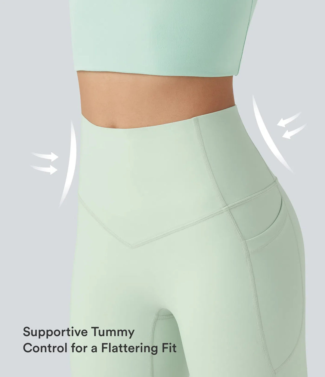 Milejka UltraSculpt z wysokim stanem modelujące brzuch modelujące treningowy legginsy z kieszeniami