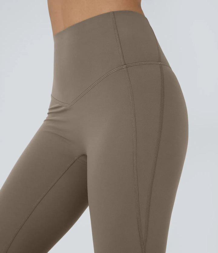 Milejka UltraSculpt z wysokim stanem modelujące brzuch modelujące joga legginsy flare