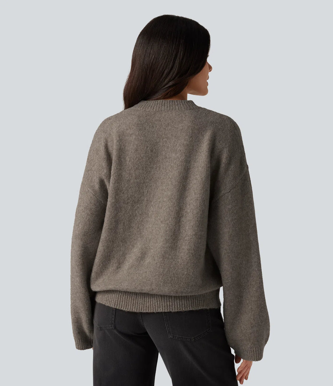 Sweter do pracy z długim rękawem i stójką
