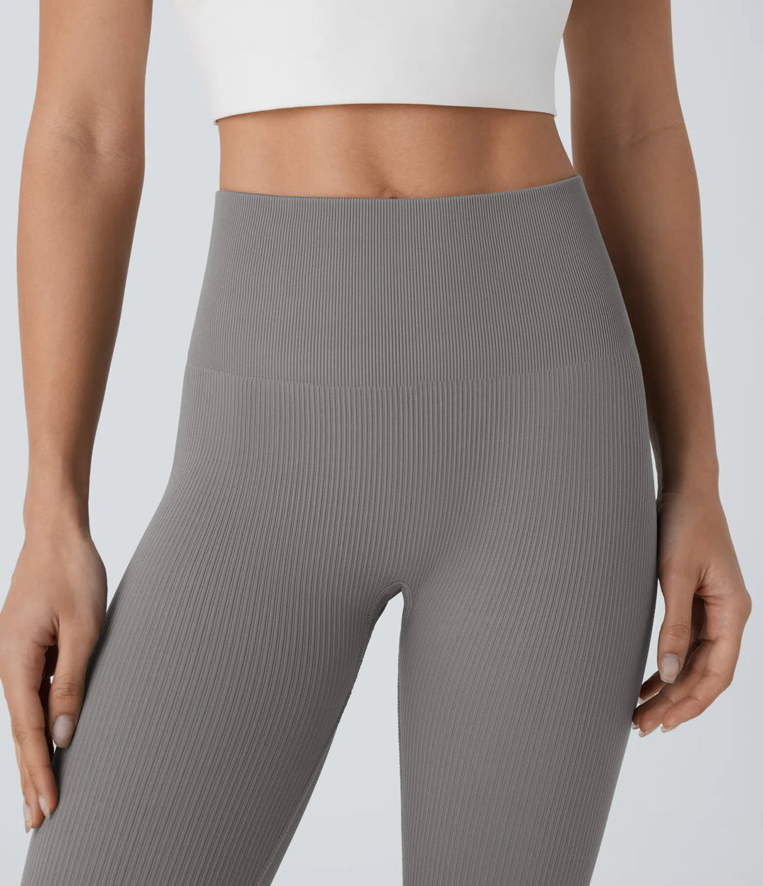Seamless Flow 7/8 legginsy do jogi z wysokim stanem, modelowaniem brzucha i efektem uniesienia pośladków