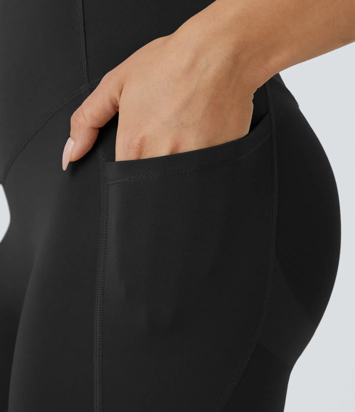 Milejka UltraSculpt z wysokim stanem unoszące pośladki modelujące brzuch kieszeń modelujące treningowy legginsy