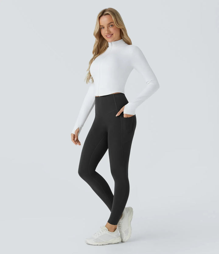 Milejka UltraSculpt z wysokim stanem unoszące pośladki modelujące brzuch kieszeń modelujące treningowy legginsy