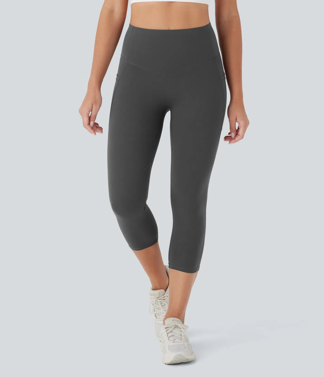 Milejka UltraSculpt z wysokim stanem unoszące pośladki modelujące brzuch kieszeń modelujące capri legginsy treningowe