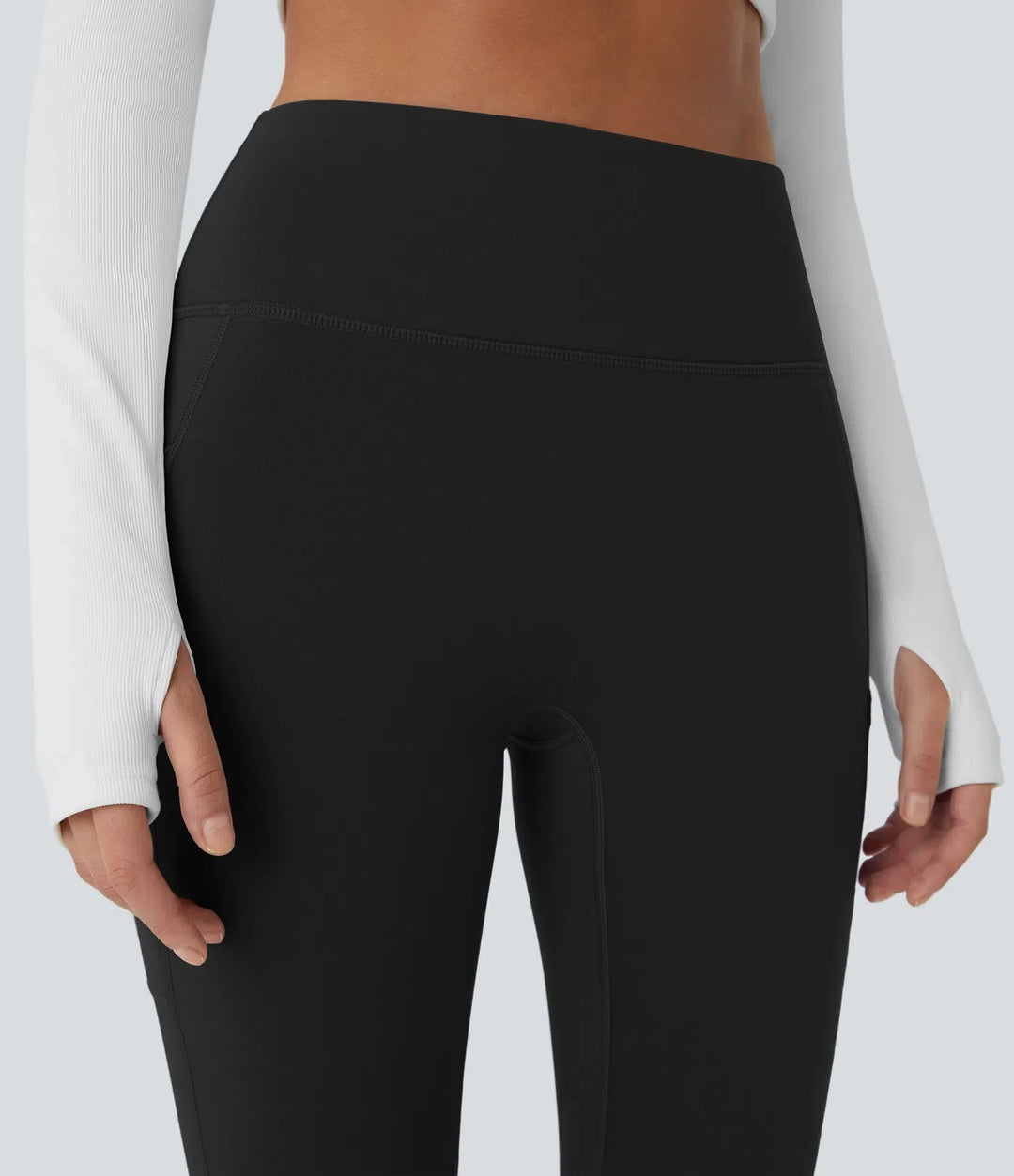 SoftlyZero pluszowy termiczny z wysokim stanem Double kieszenie 7/8 legginsy do jogi