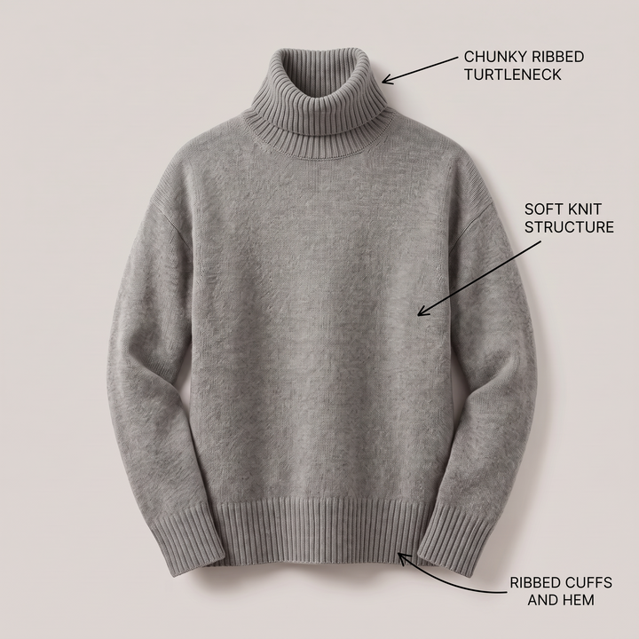 Sweter z golfem AURORA CASHMERE