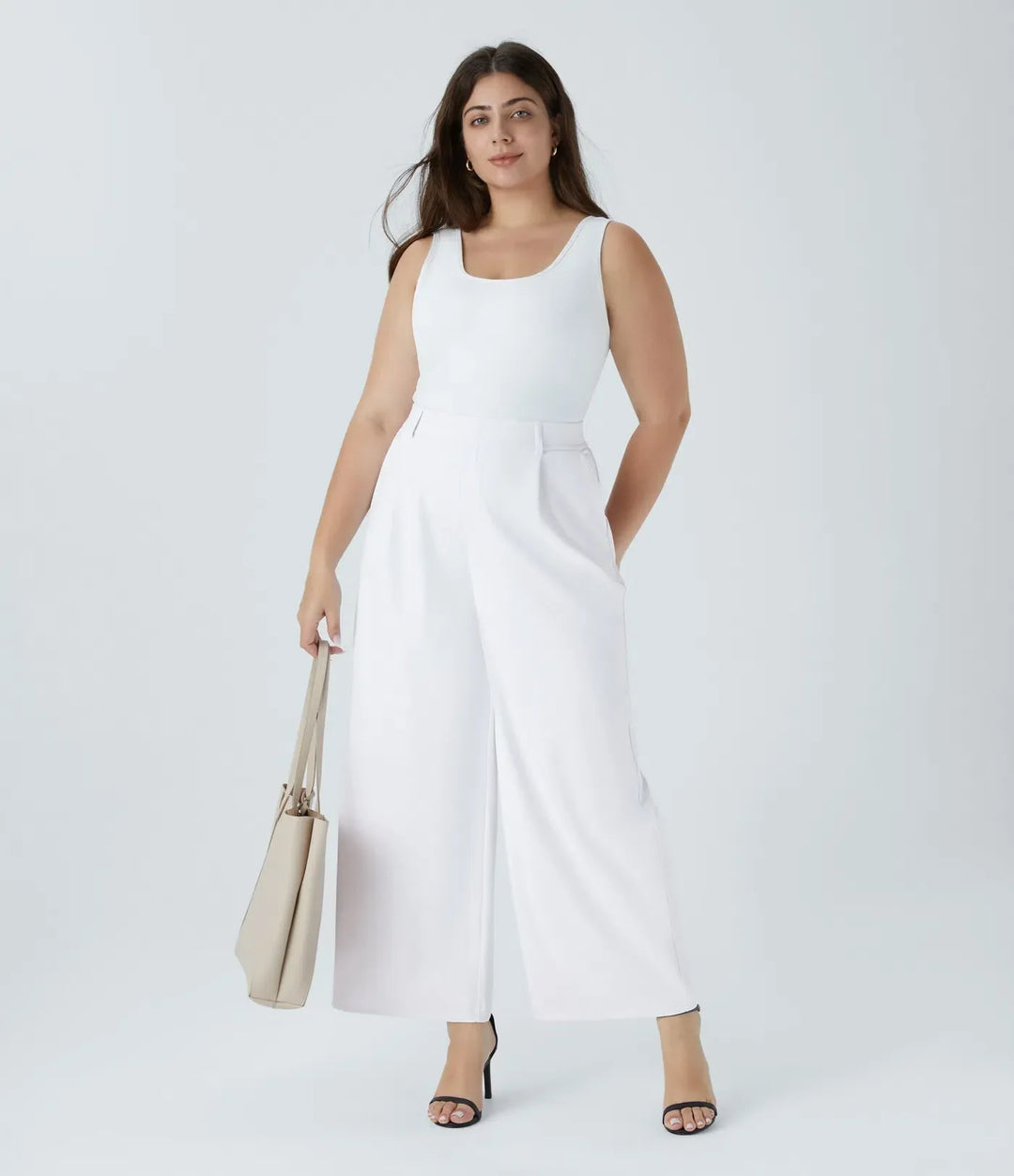 Milejka Flex™ DayStretch – Wysokie spodnie robocze z prostą nogawką i kieszeniami, dostępne w rozmiarach plus size