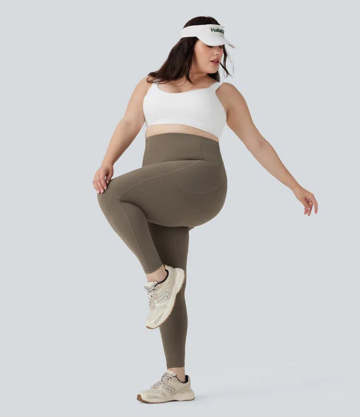 Legginsy treningowe w rozmiarze plus Halara UltraSculpt o wysokim stanie, unoszące pośladki, modelujące brzuch, z kieszeniami