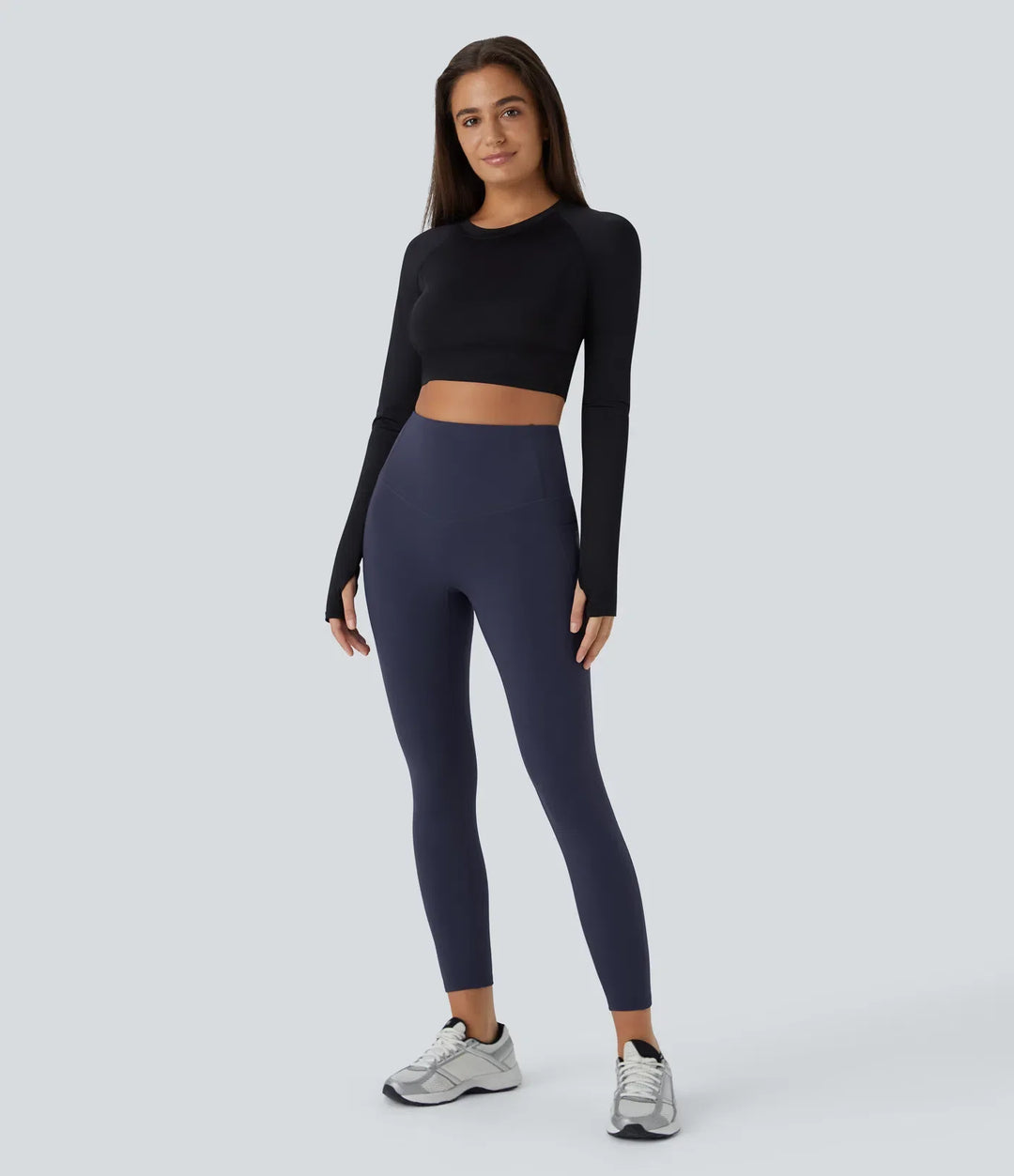 SoftlyZero pluszowy termiczny z wysokim stanem modelujące brzuch kieszeń treningowy legginsy