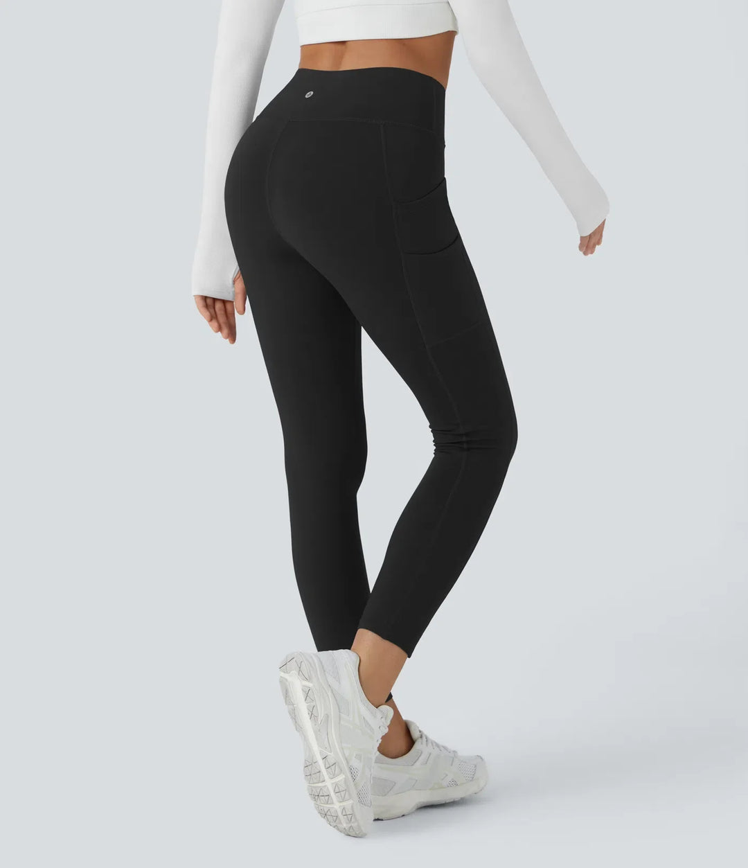 SoftlyZero pluszowy termiczny z wysokim stanem Double kieszenie 7/8 legginsy do jogi