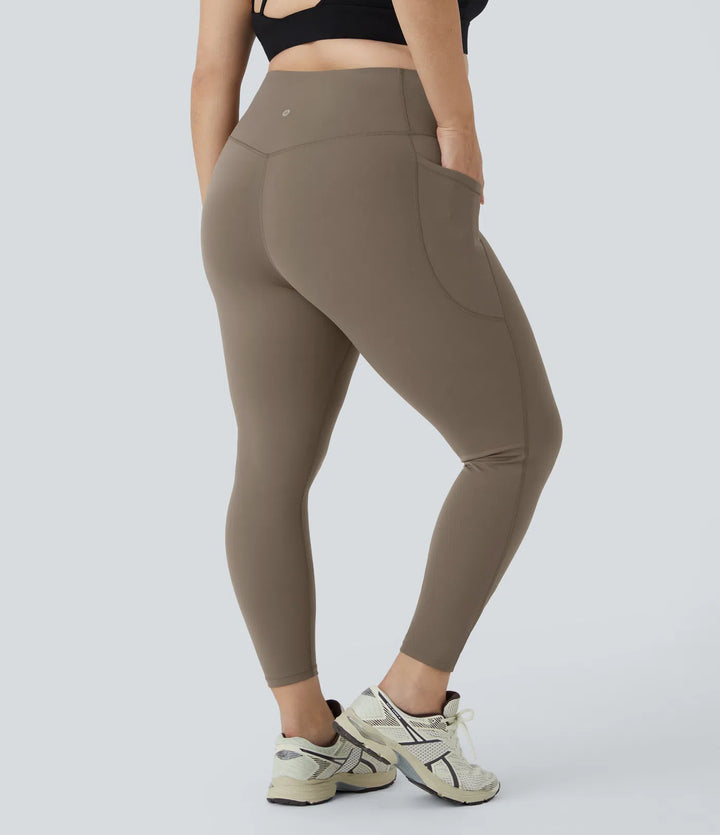 Halara UltraSculpt legginsy z wysokim stanem dla plus size — modelujące sylwetkę, z kontrolą brzucha i kieszenią, przeznaczone do treningu