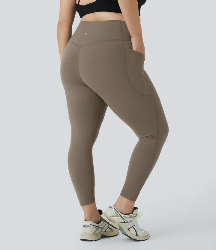 Halara UltraSculpt legginsy z wysokim stanem dla plus size — modelujące sylwetkę, z kontrolą brzucha i kieszenią, przeznaczone do treningu