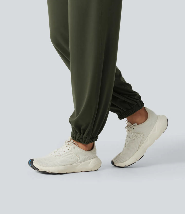 Milejka UltraSculpt z wysokim stanem modelujące brzuch zwężany joga joggery z kieszeniami