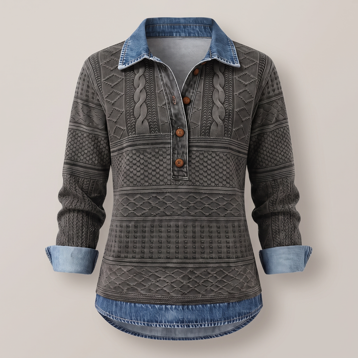 NIVELLE MODERN Sweter zapinany na PÓŁ GUZIKÓW