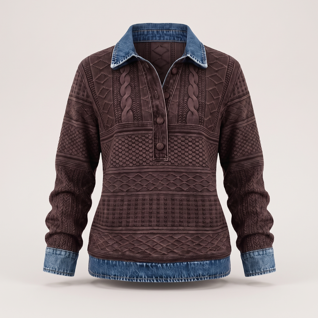 NIVELLE MODERN Sweter zapinany na PÓŁ GUZIKÓW