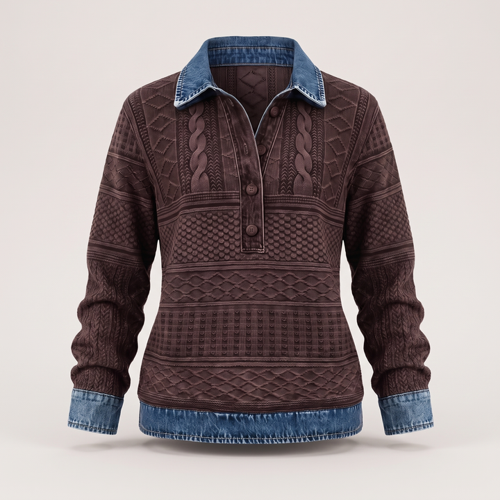NIVELLE MODERN Sweter zapinany na PÓŁ GUZIKÓW