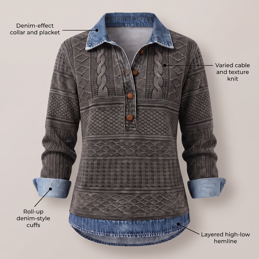 NIVELLE MODERN Sweter zapinany na PÓŁ GUZIKÓW