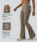 Milejka UltraSculpt z wysokim stanem modelujące brzuch flare legginsy do jogi z kieszeniami