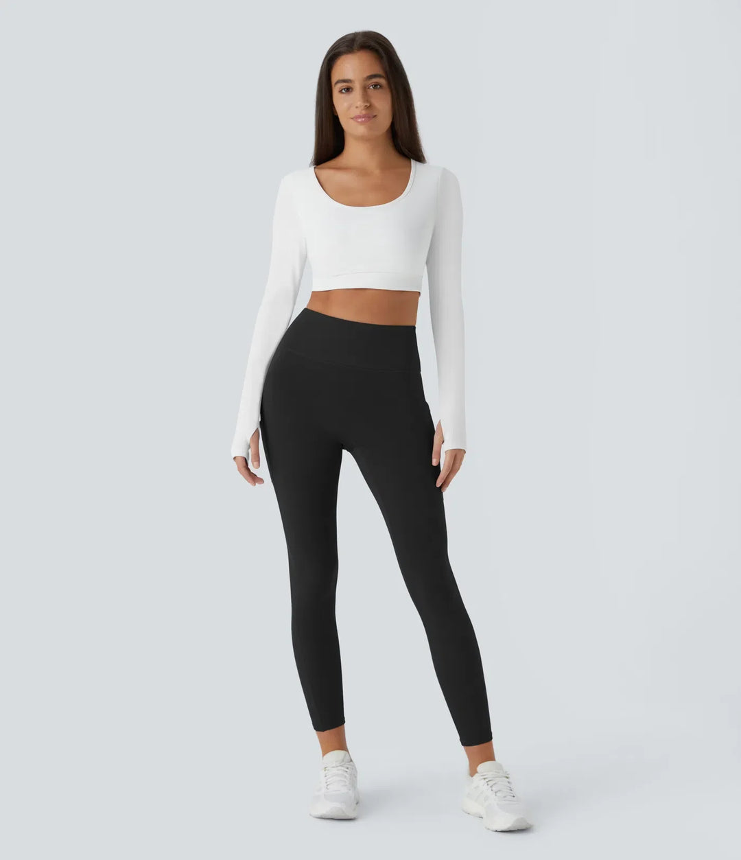 SoftlyZero pluszowy termiczny z wysokim stanem Double kieszenie 7/8 legginsy do jogi