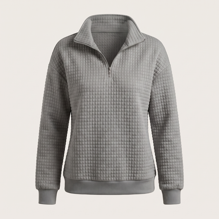 Sweter z suwakiem ROSALIE TEXTURED
