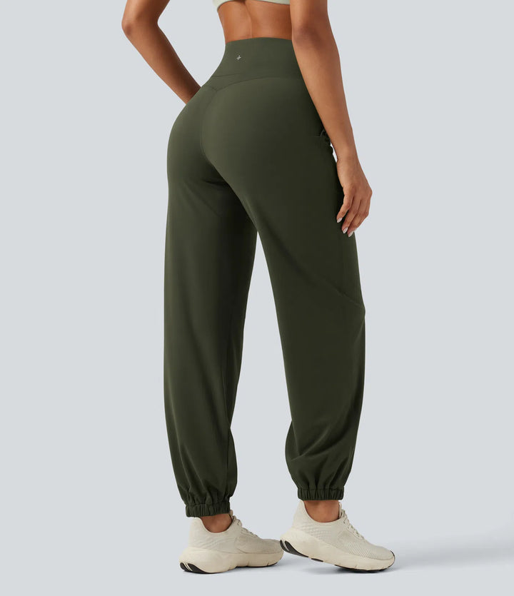 Halara UltraSculpt Joggery do jogi z wysokim stanem, modelujące brzuch, ze zwężanymi nogawkami i kieszeniami