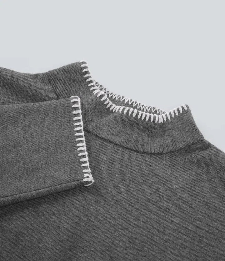 Ze stójką i długim rękawem Crochet sweter do pracy