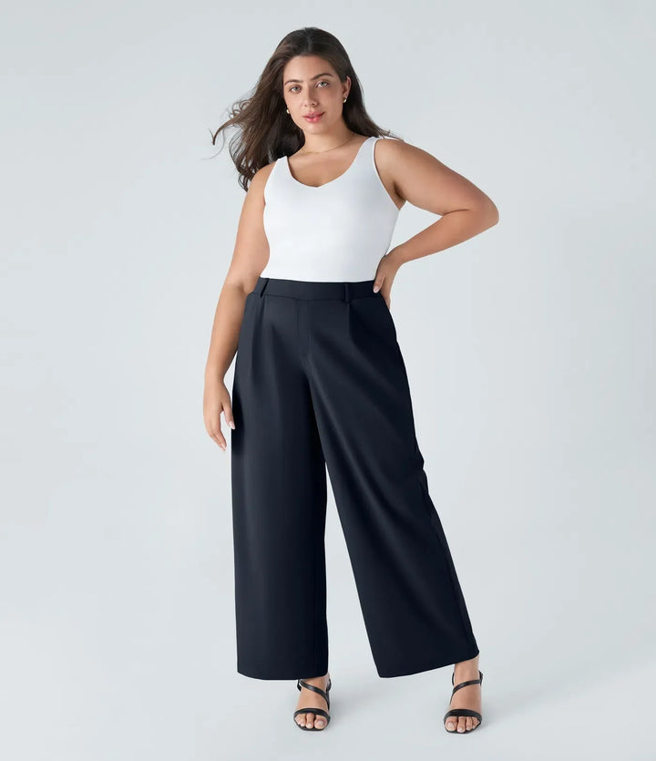 Milejka Flex™ DayStretch – Wysokie spodnie robocze z prostą nogawką i kieszeniami, dostępne w rozmiarach plus size