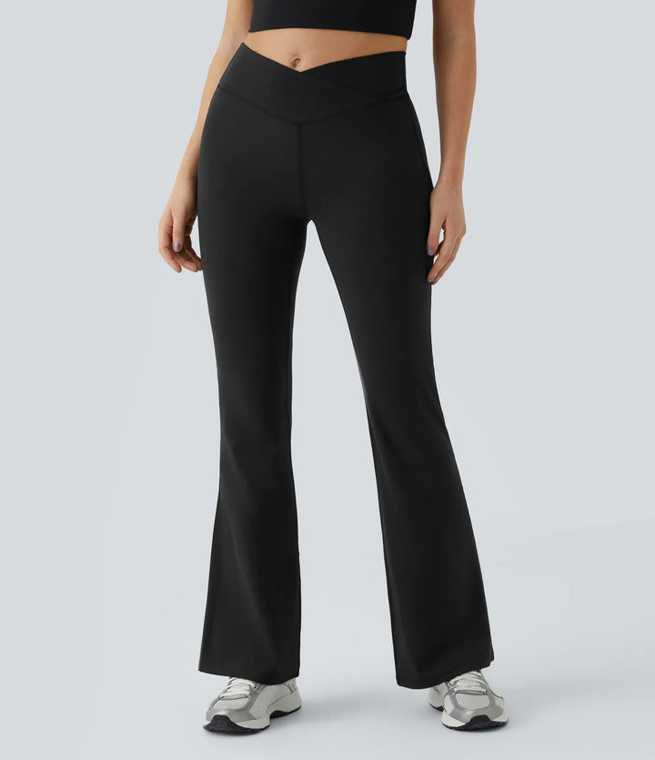 DayStretch z wysokim stanem krzyżowany flare legginsy do jogi