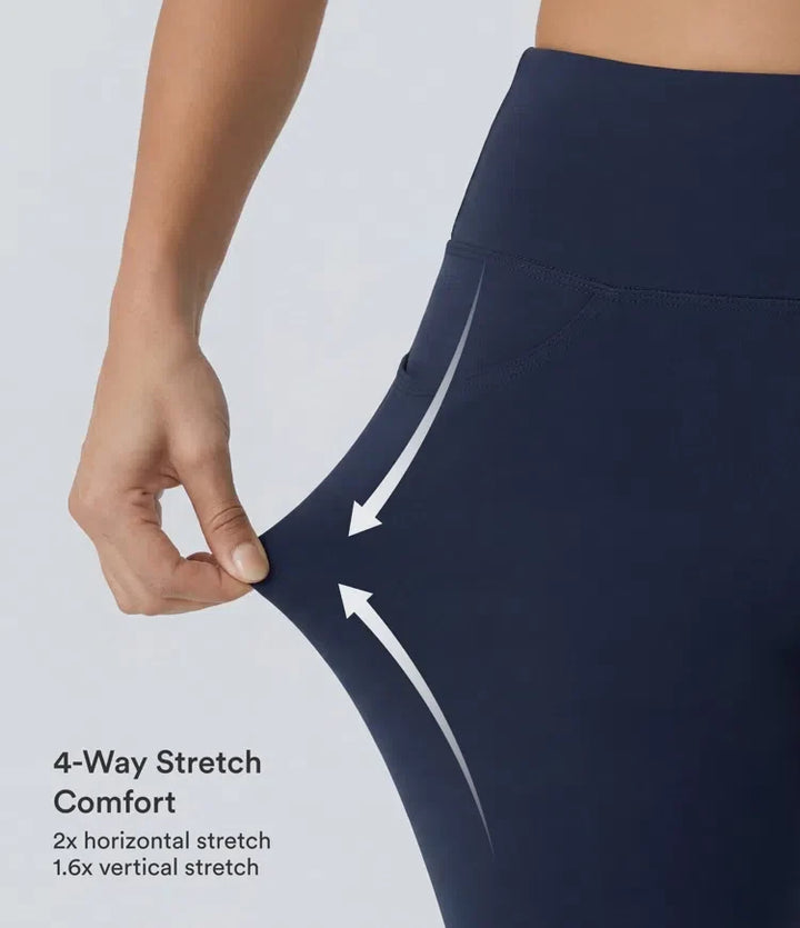DayStretch z wysokim stanem i kieszenią flare legginsy do jogi