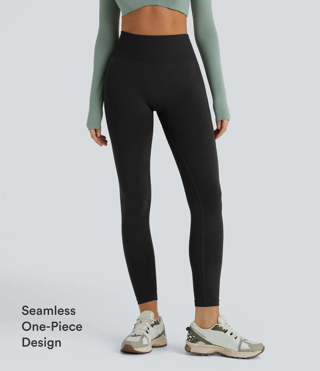 OneForm Seamless Flow legginsy do jogi o średnim stanie, modelujące brzuch i unoszące pośladki