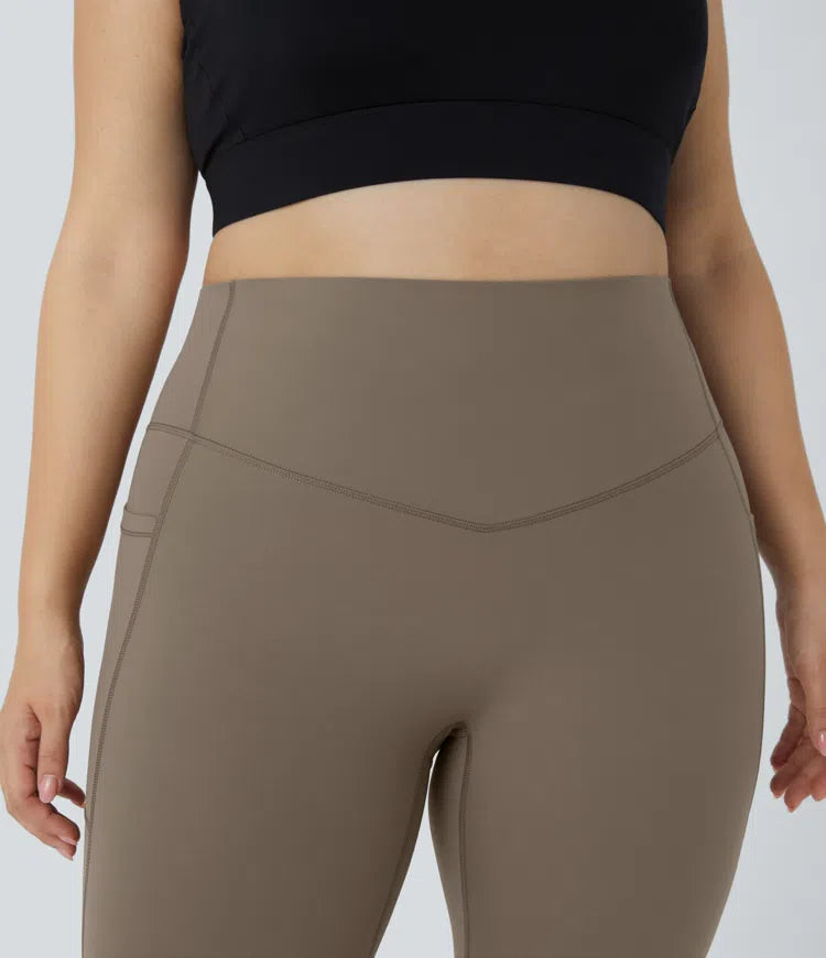 Halara UltraSculpt legginsy z wysokim stanem dla plus size — modelujące sylwetkę, z kontrolą brzucha i kieszenią, przeznaczone do treningu
