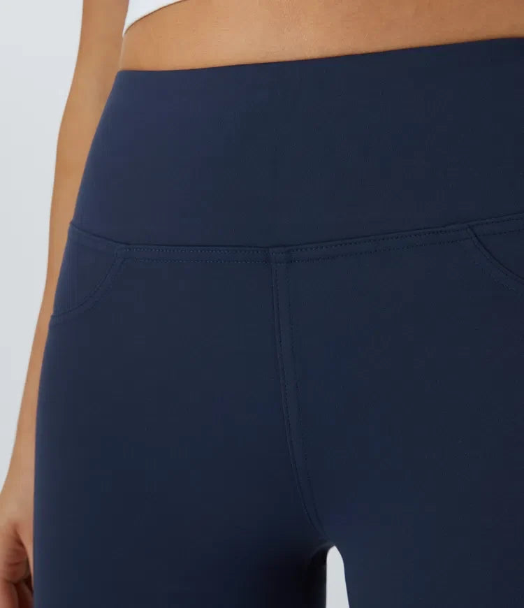 DayStretch z wysokim stanem i kieszenią flare legginsy do jogi