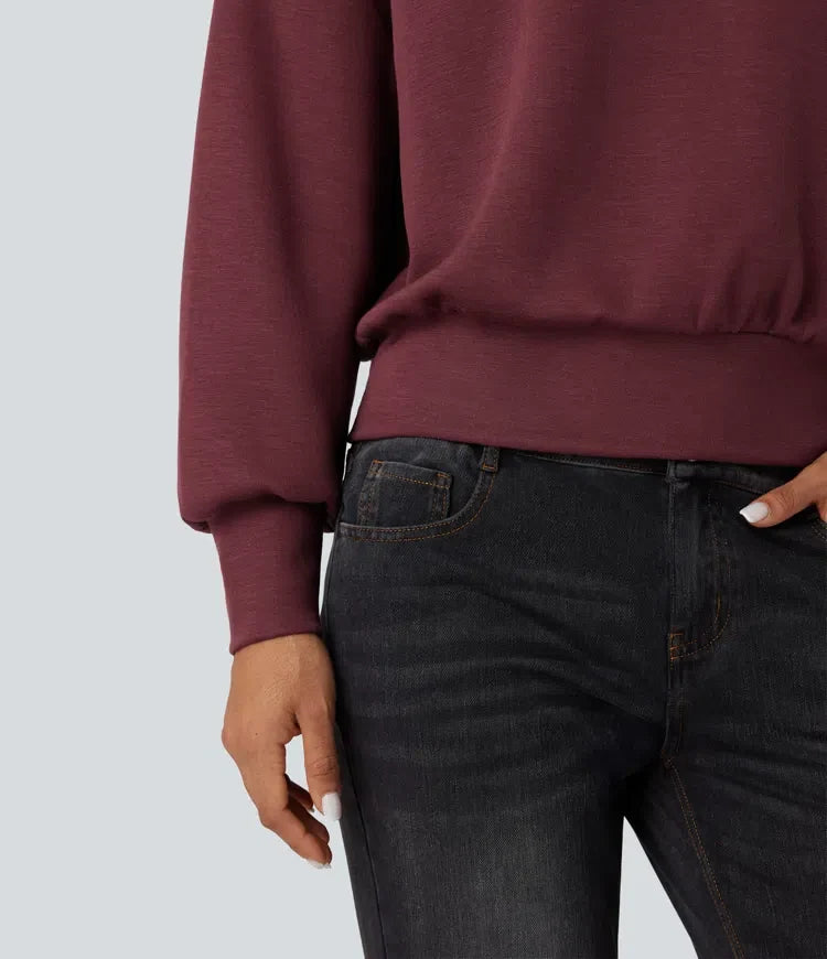 SpacerTek z kołnierzem kominowym połowa zamek oversize bluza na co dzień