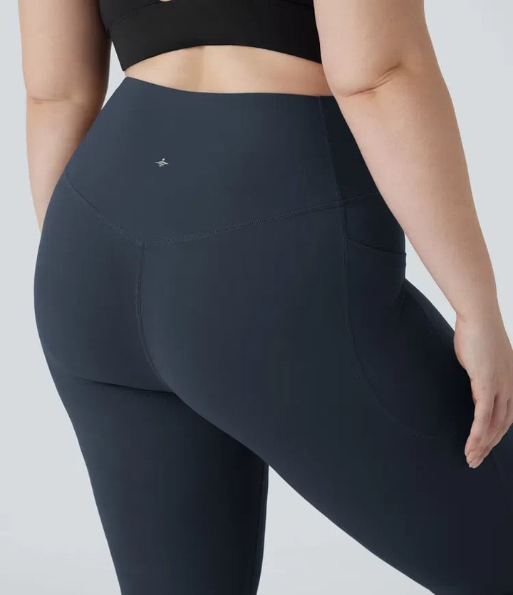 Milejka UltraSculpt z wysokim stanem modelujące brzuch kieszeń modelujące joga bootcut plus size legginsy