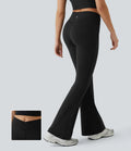 DayStretch legginsy do jogi z wysokim stanem, krzyżowanym pasem i rozszerzanymi nogawkami.