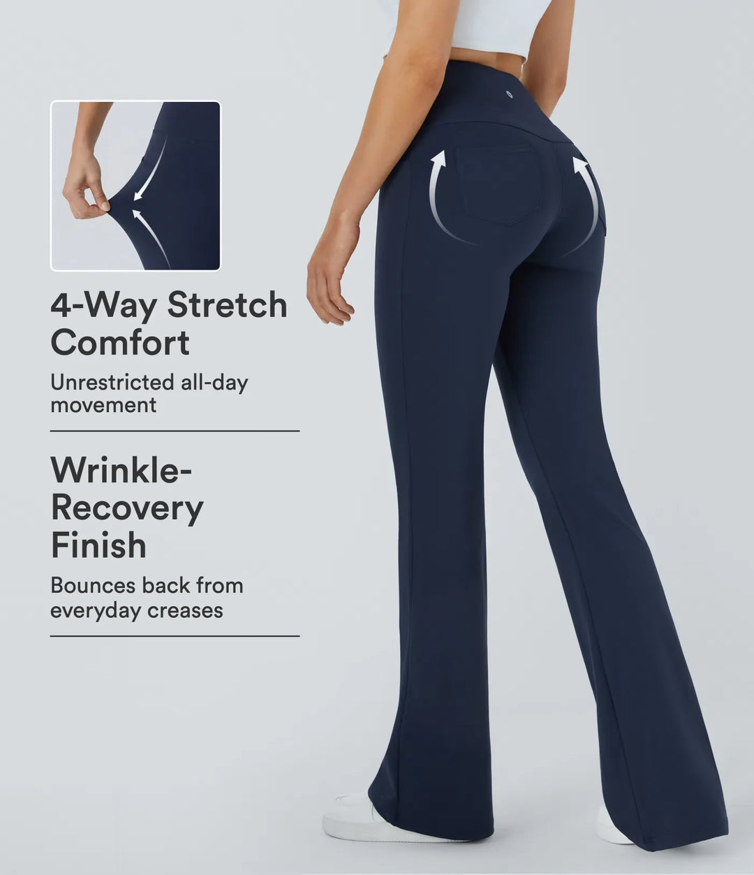 DayStretch z wysokim stanem i kieszenią flare legginsy do jogi