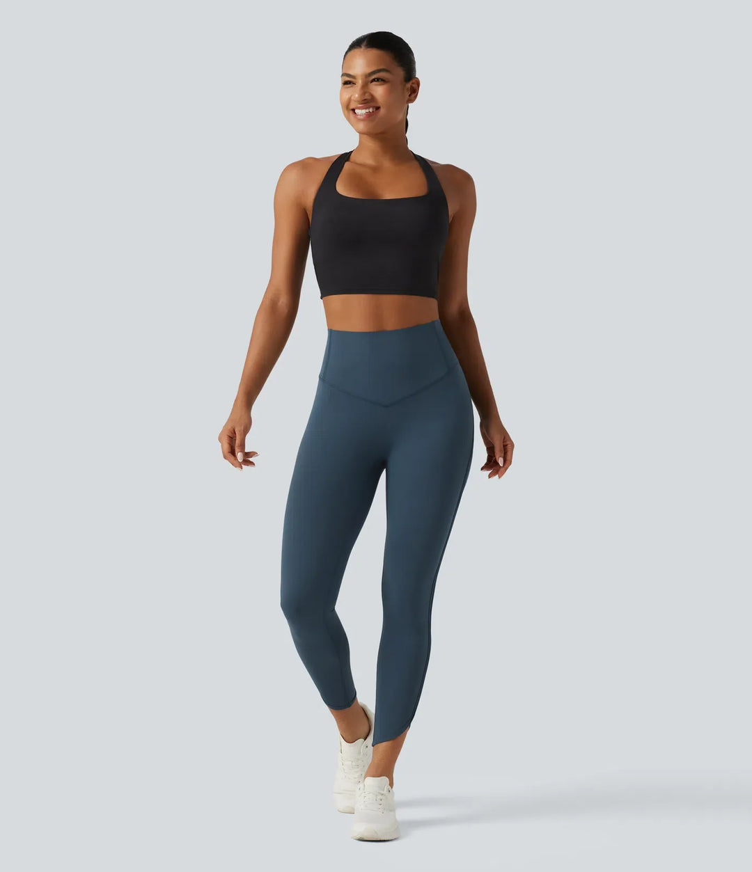 Milejka UltraSculpt z wysokim stanem modelujące brzuch treningowy legginsy z kieszeniami