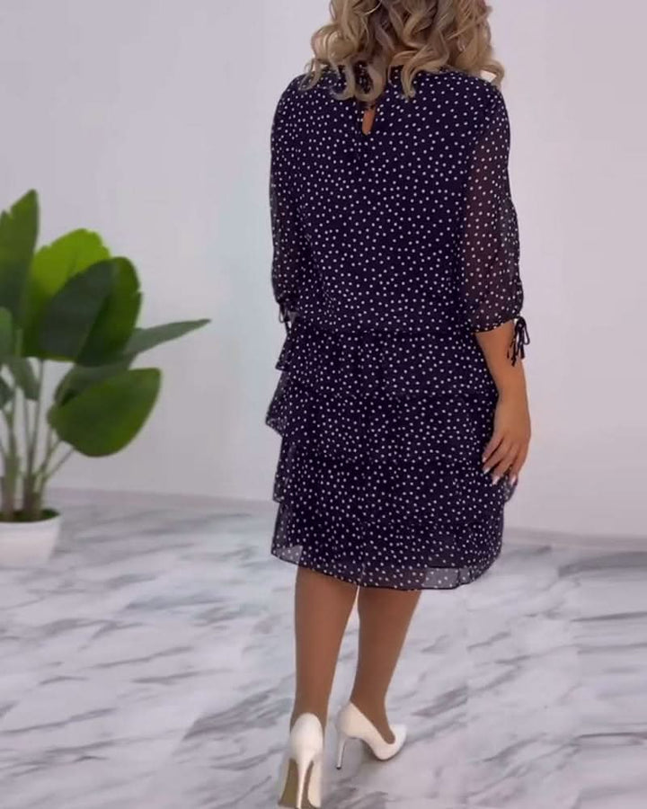 SUKIENKA LUNESSA POLKA Z WARSTWAMI