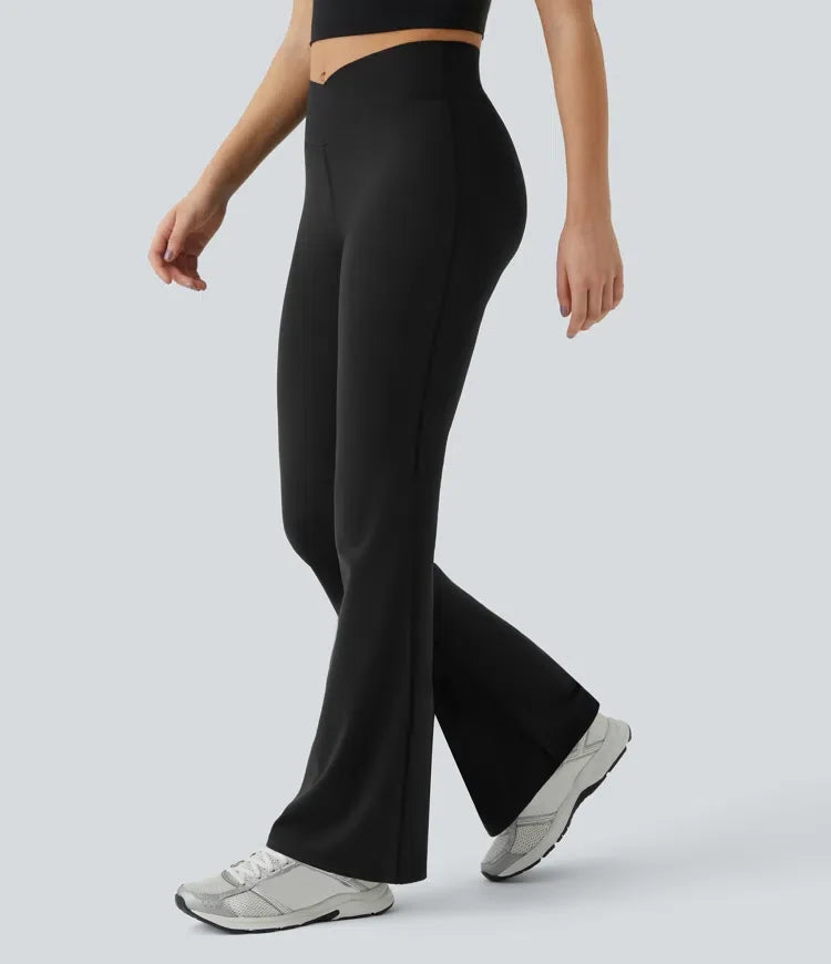 DayStretch z wysokim stanem krzyżowany flare legginsy do jogi