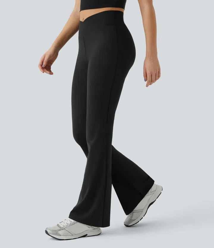 DayStretch z wysokim stanem krzyżowany flare legginsy do jogi