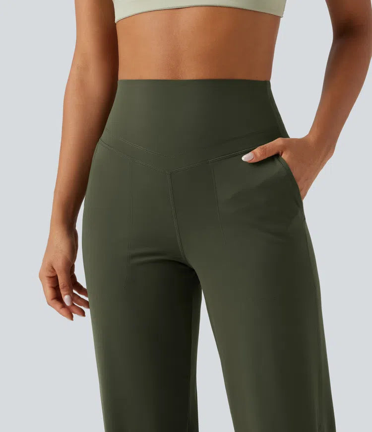 Halara UltraSculpt Joggery do jogi z wysokim stanem, modelujące brzuch, ze zwężanymi nogawkami i kieszeniami