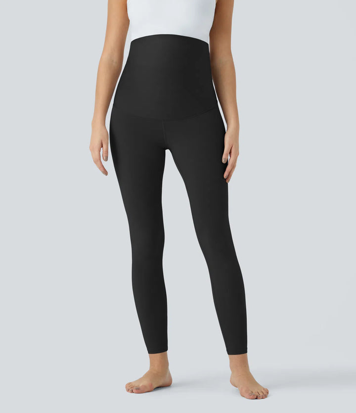 SoftlyZero legginsy ciążowe do jogi z bardzo wysokim stanem, długość 7/8