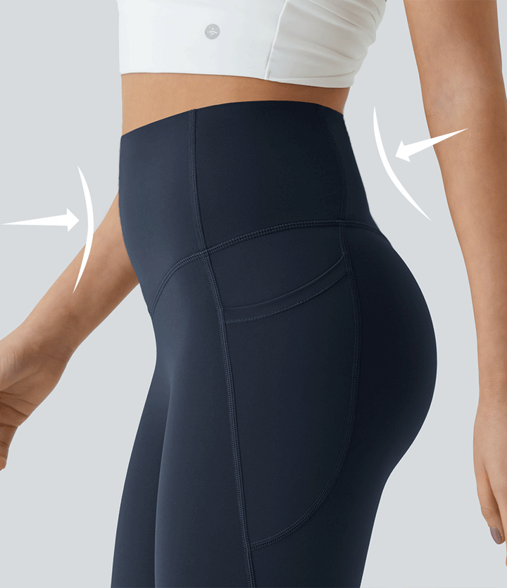 Halara UltraSculpt legginsy do jogi bootcut z wysokim stanem, kontrolą brzucha, modelujące sylwetkę i z kieszenią